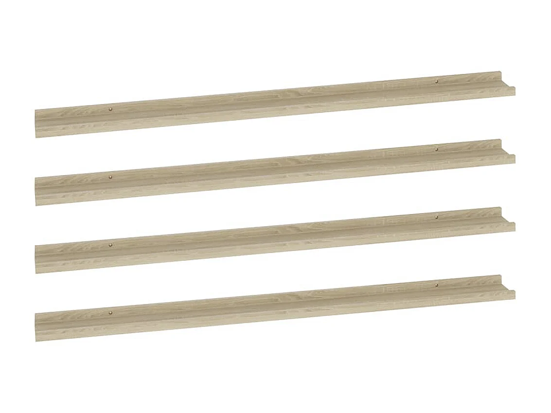 Prateleiras de parede 4 pcs 115x9x3 cm carvalho sonoma PT760556
