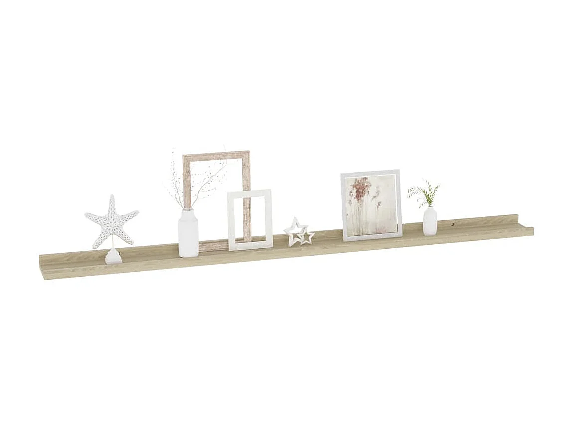 Prateleiras de parede 4 pcs 115x9x3 cm carvalho sonoma PT760556