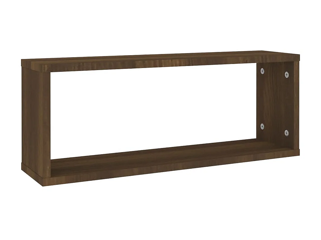 Estantes cúbicos de pared 6 uds madera roble marrón 60x15x23 cm ES82481