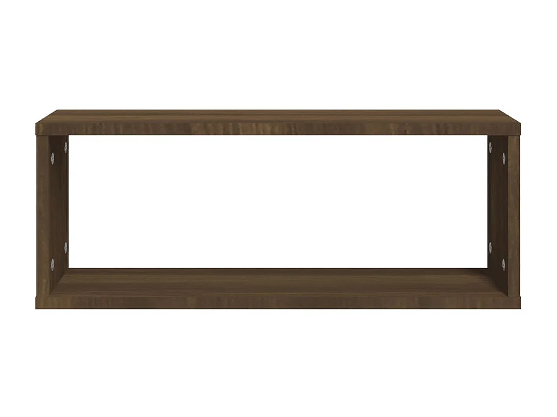 Prateleiras cubo parede 6 pcs deriv. madeira carvalho castanho PT285795