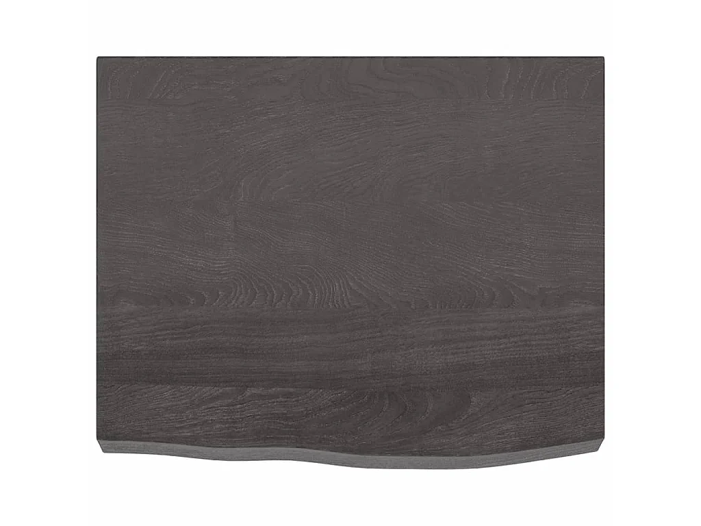 Étagère murale marron foncé bois chêne massif traité OFR13645 BonneVie Meuble