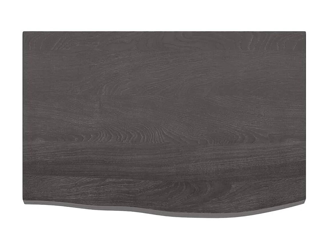 Étagère murale marron foncé 60x40x2 cm bois chêne massif traité OFR51035 BonneVie Meuble