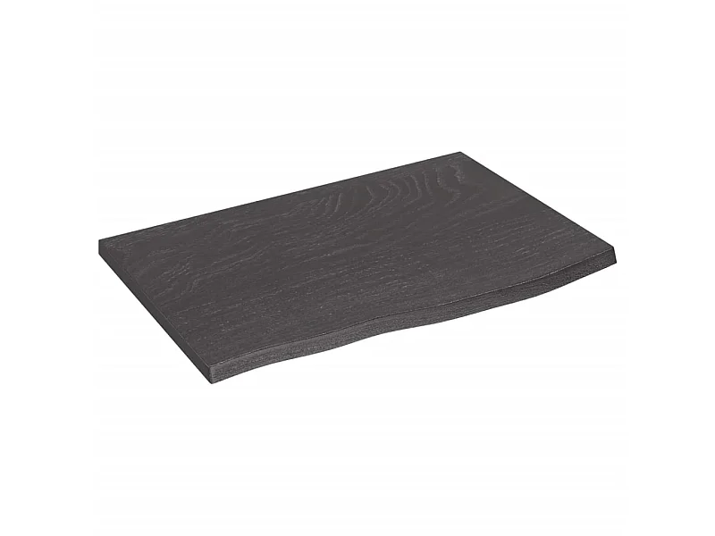 Estante de pared madera roble tratada marrón oscuro 60x40x2 cm ES988625