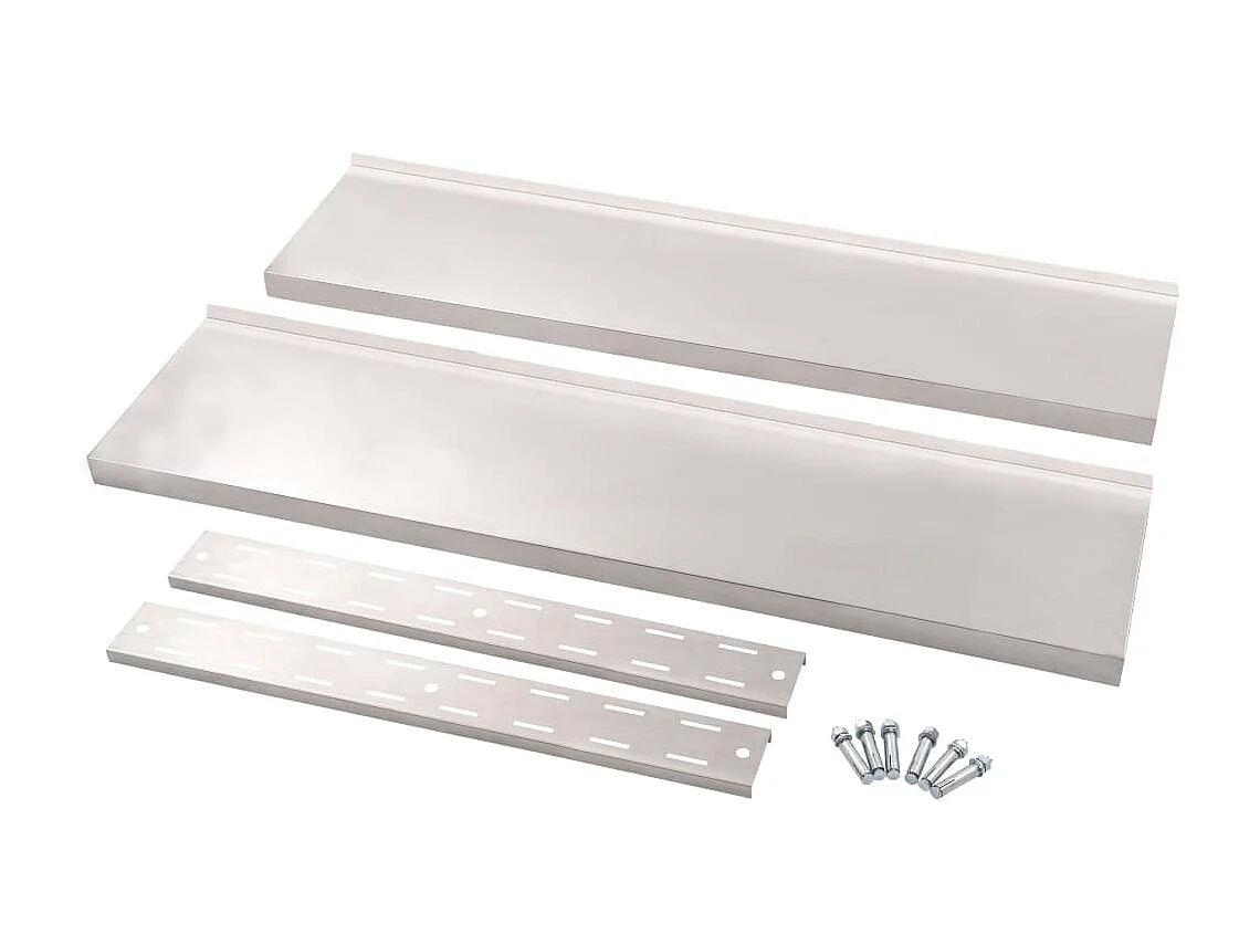 Étagère murale à 2 niveaux Acier inoxydable 120x30 cm OFR27776 BonneVie Meuble