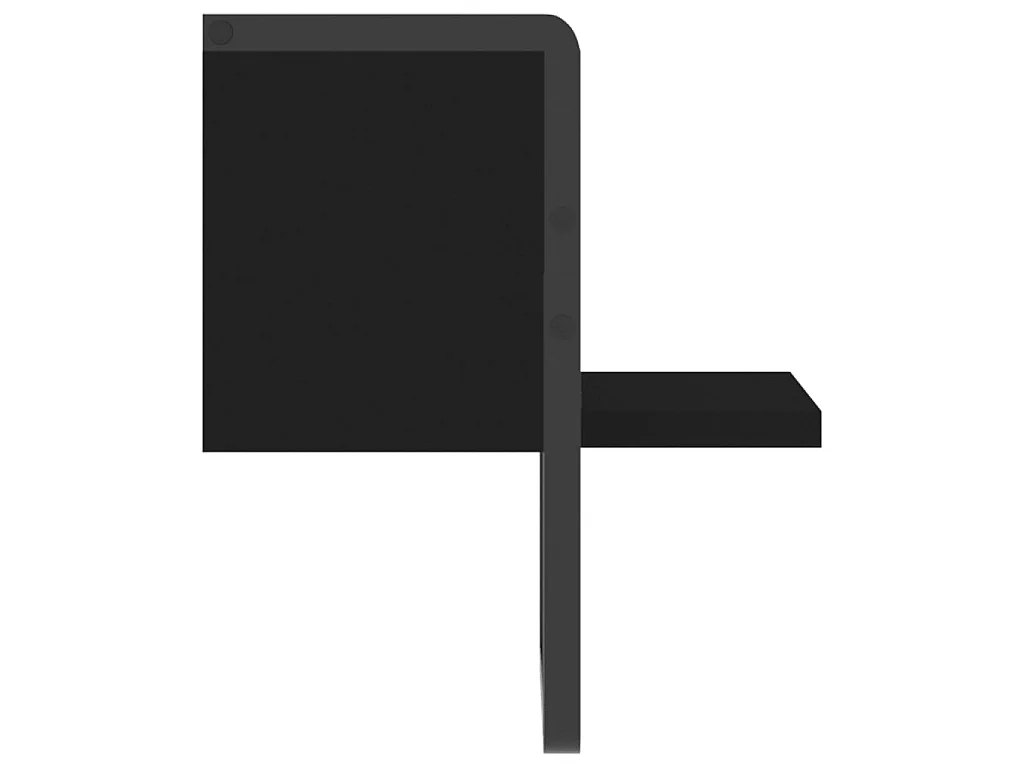 Étagère murale avec barre noir 20x25x30 cm OFR55783 BonneVie Meuble