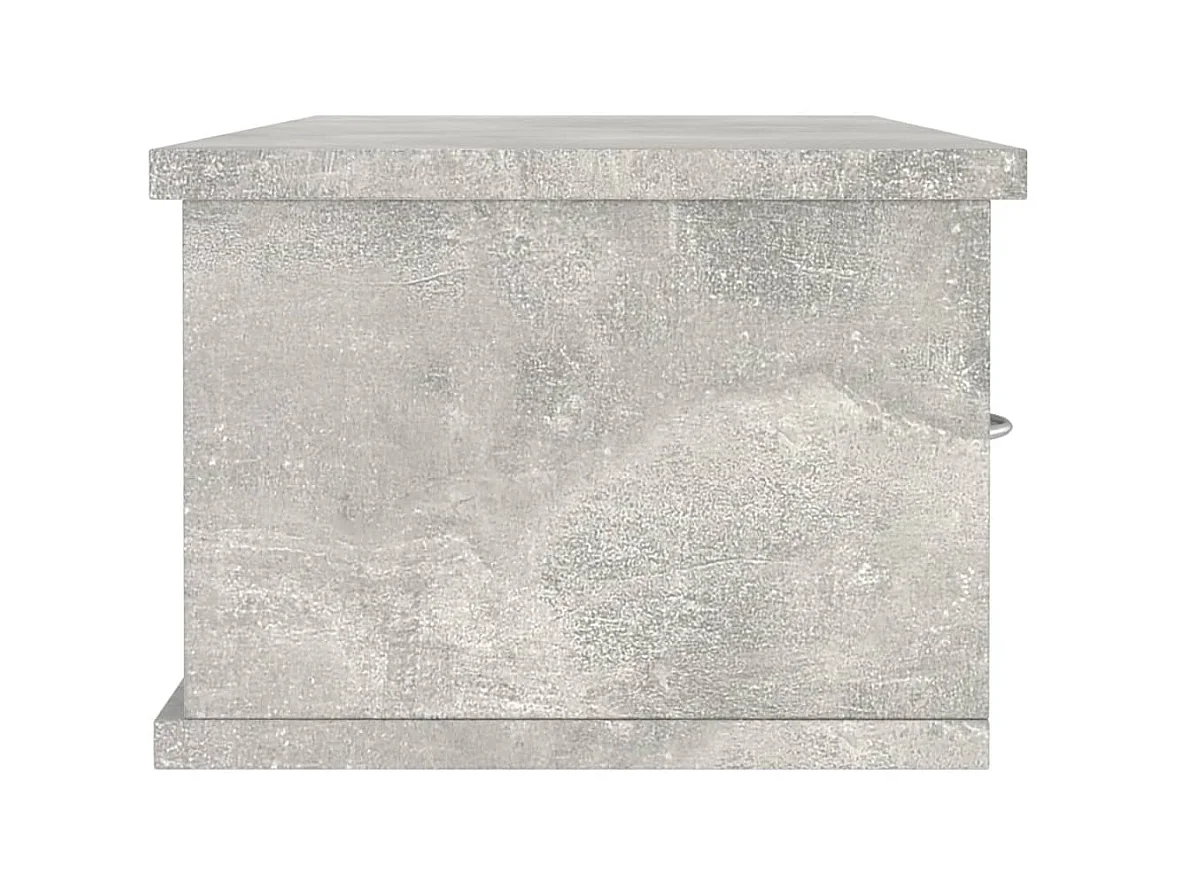 Estante cajones para pared contrachapada hormigón 88x26x18,5cm ES42192