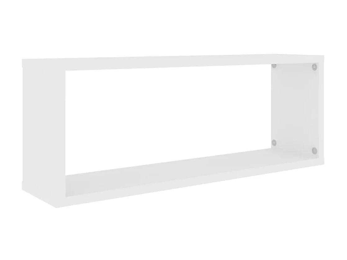 Étagères cube murales 6 pcs Blanc 60x15x23 cm Aggloméré OFR25627 BonneVie Meuble