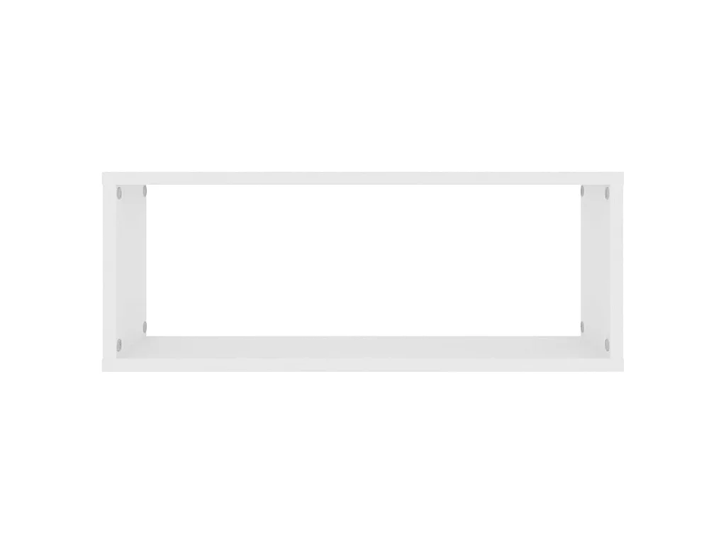 Étagères cube murales 6 pcs Blanc 60x15x23 cm Aggloméré OFR25627 BonneVie Meuble