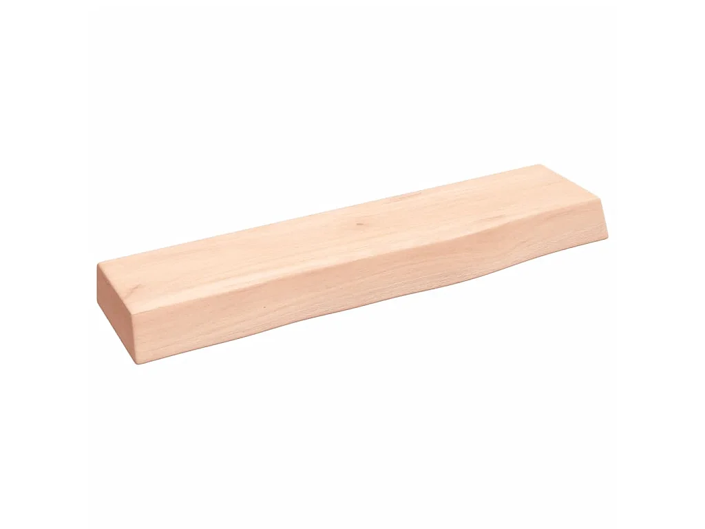Étagère murale 40x10x4 cm bois de chêne massif non traité OFR33997 BonneVie Meuble