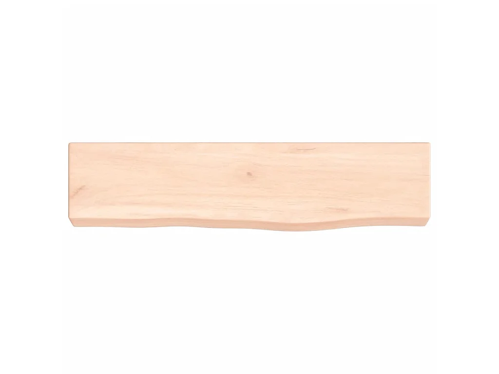 Étagère murale 40x10x4 cm bois de chêne massif non traité OFR33997 BonneVie Meuble