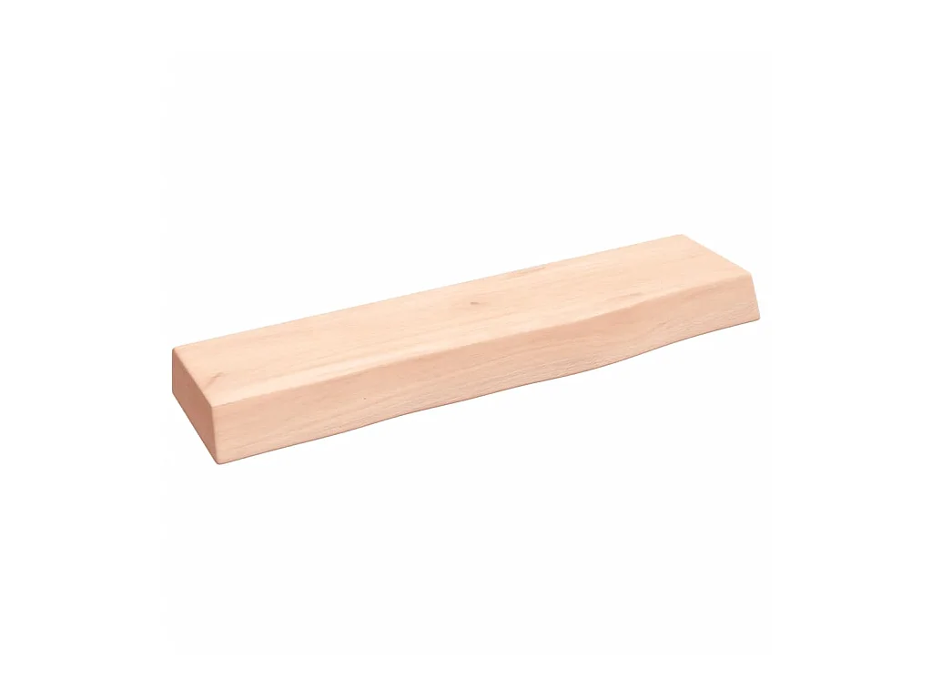 Étagère murale 40x10x4 cm bois de chêne massif non traité OFR33997 BonneVie Meuble