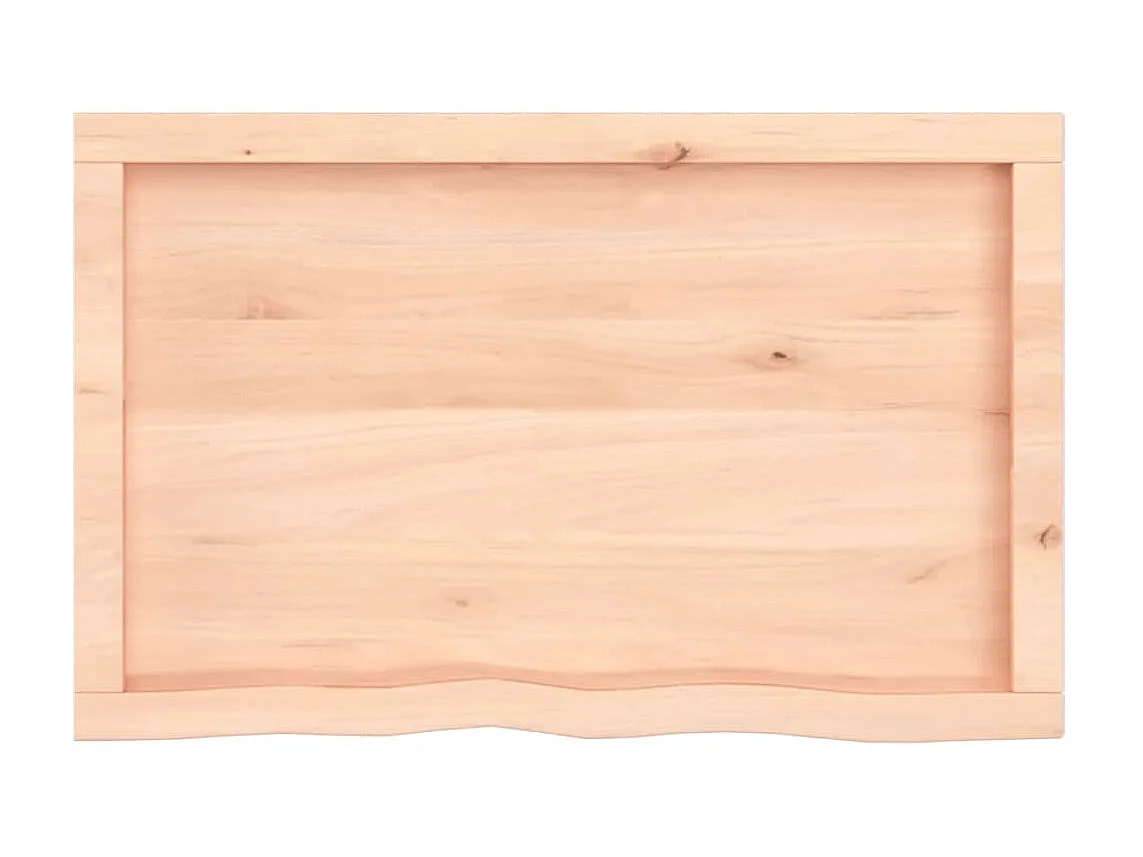 Étagère murale 80x50x(2-6) cm bois de chêne massif non traité OFR75539 BonneVie Meuble