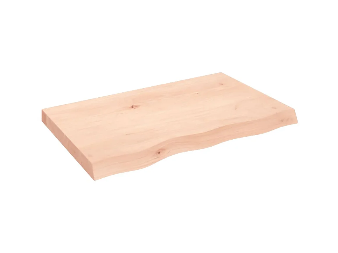 Étagère murale 80x50x(2-6) cm bois de chêne massif non traité OFR75539 BonneVie Meuble