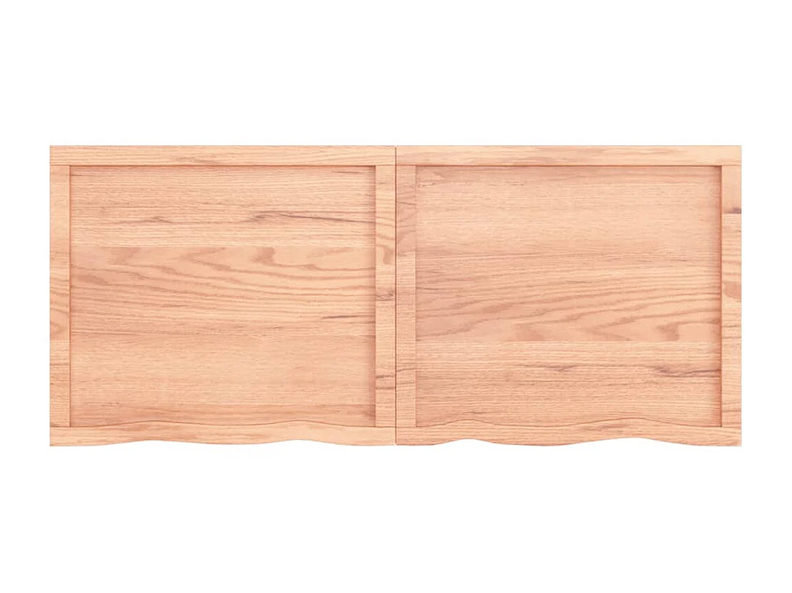 Étagère murale marron clair bois chêne massif traité OFR81795 BonneVie Meuble