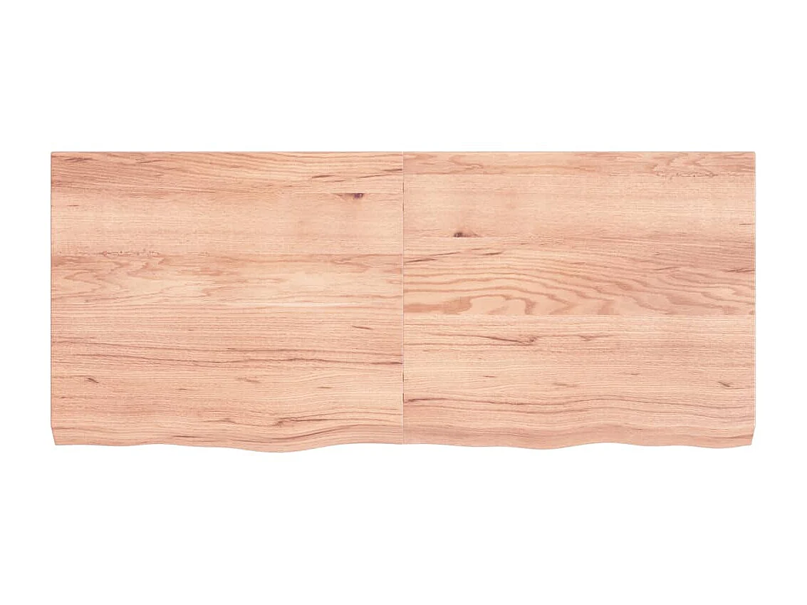 Étagère murale marron clair bois chêne massif traité OFR81795 BonneVie Meuble