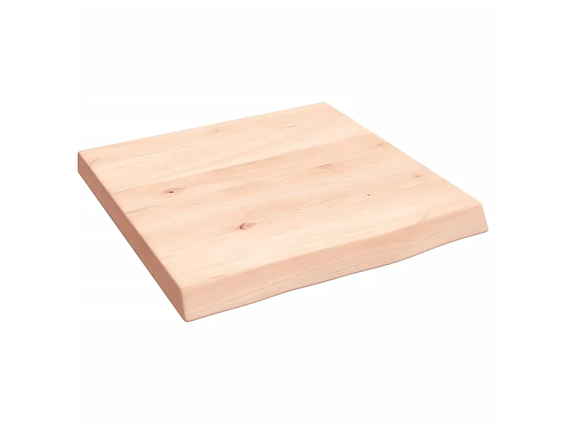 Estante de pared madera maciza roble sin tratar 40x40x(2-4) cm ES52293