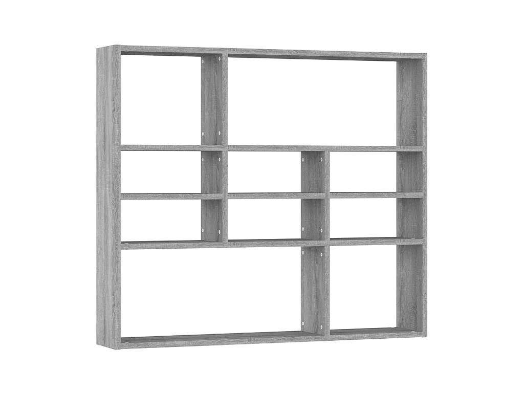 Wandschap 90x16x78 cm bewerkt hout grijs sonoma eikenkleurig NL572653