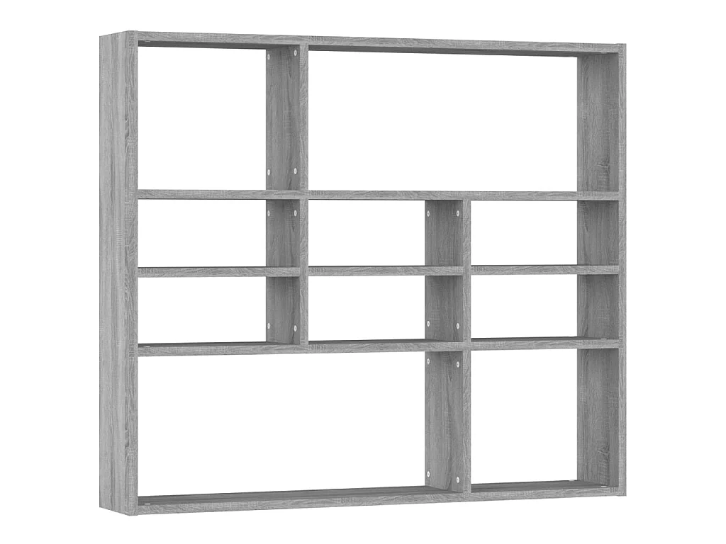 Étagère murale Sonoma gris 90x16x78 cm Bois ingénierie OFR55921 BonneVie Meuble