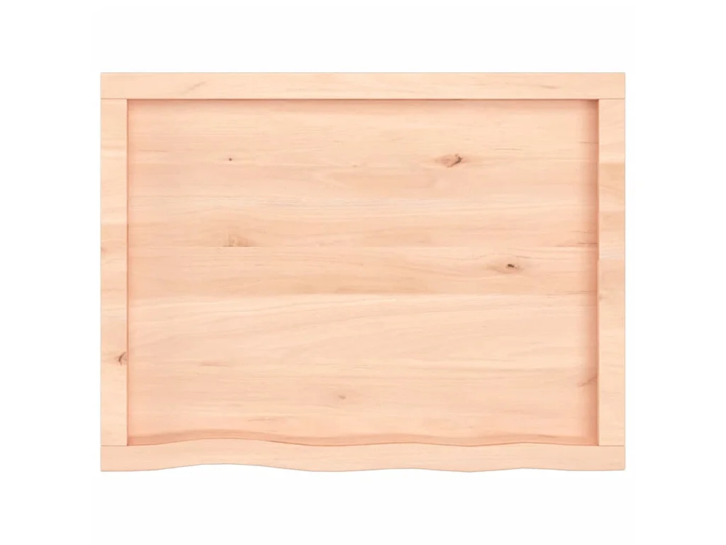 Étagère murale 80x60x(2-6) cm bois de chêne massif non traité OFR42658 BonneVie Meuble