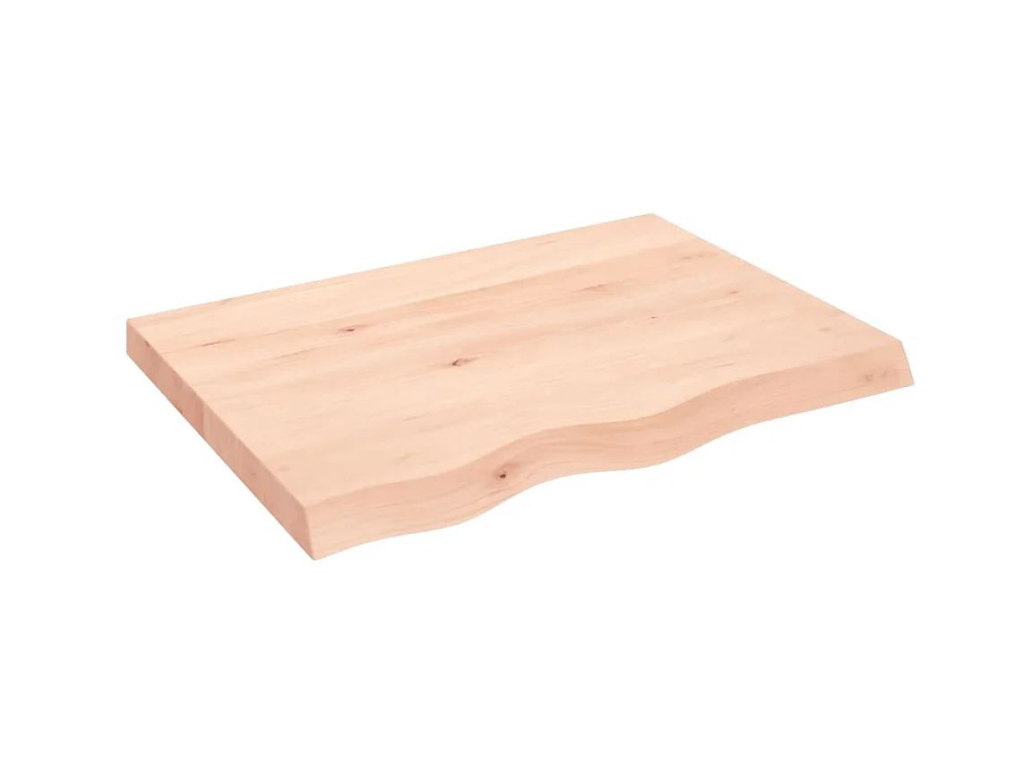 Étagère murale 80x60x(2-6) cm bois de chêne massif non traité OFR42658 BonneVie Meuble