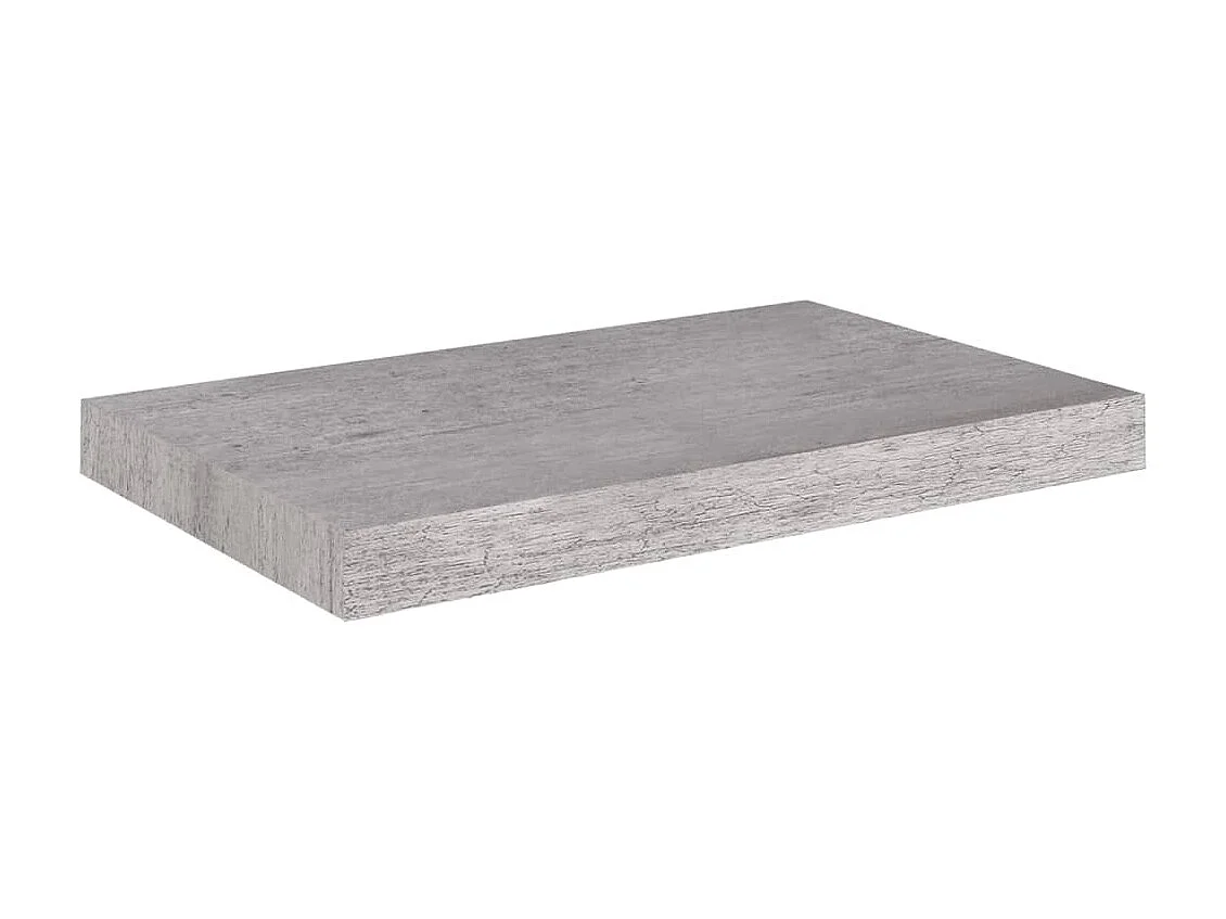 Étagère murale murale gris béton 50x23x3,8 cm MDF OFR70976 BonneVie Meuble
