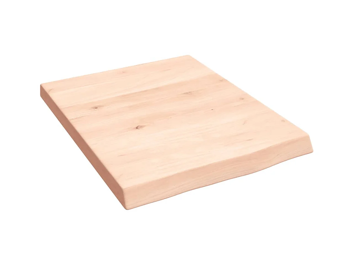 Étagère murale 40x50x(2-4)cm bois de chêne massif non traité OFR91926 BonneVie Meuble