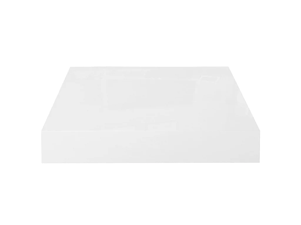 Étagère murale murale Blanc brillant 23x23,5x3,8 cm MDF OFR49730 BonneVie Meuble