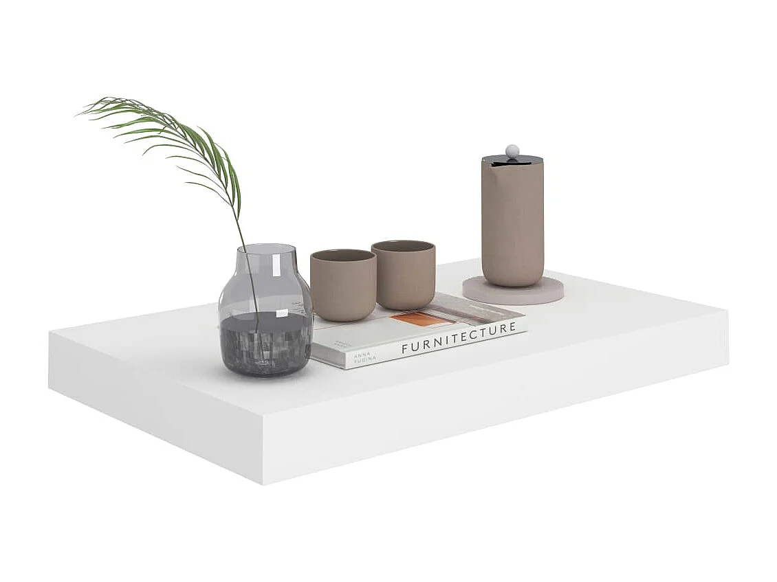 Étagère murale murale blanc 40x23x3,8 cm MDF OFR25044 BonneVie Meuble