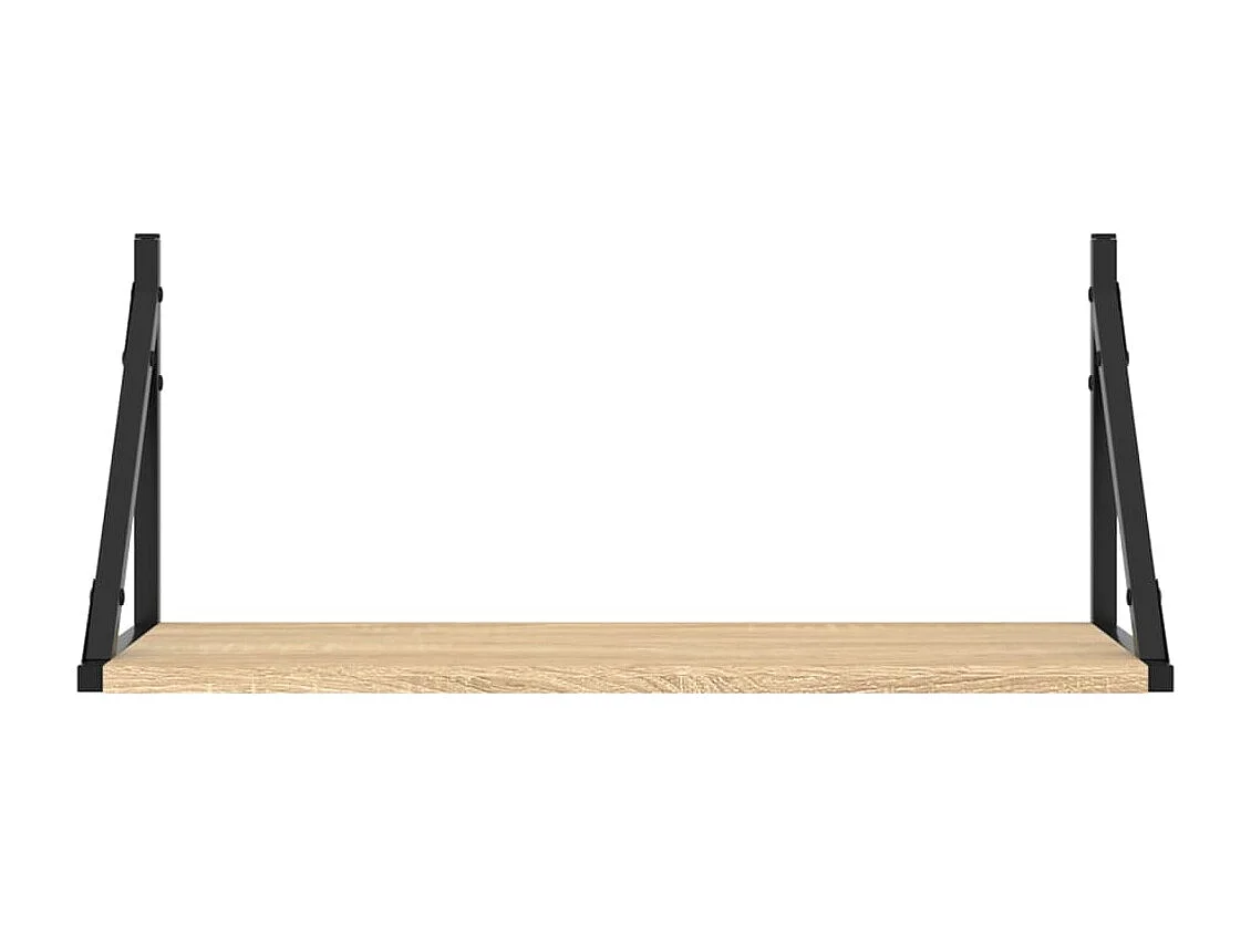 Étagères murales 2 pcs chêne sonoma 60x25x25,5 cm OFR14497 BonneVie Meuble