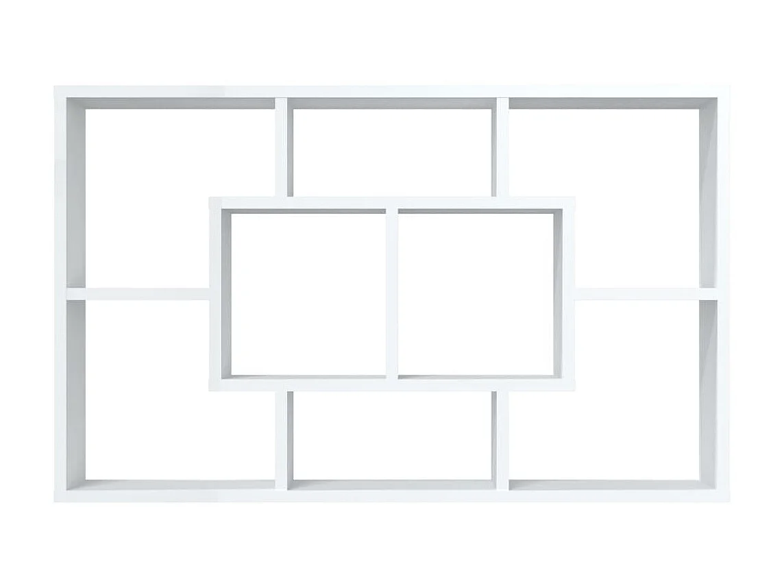 Wandschap 85x16x52,5 cm bewerkt hout wit NL740209