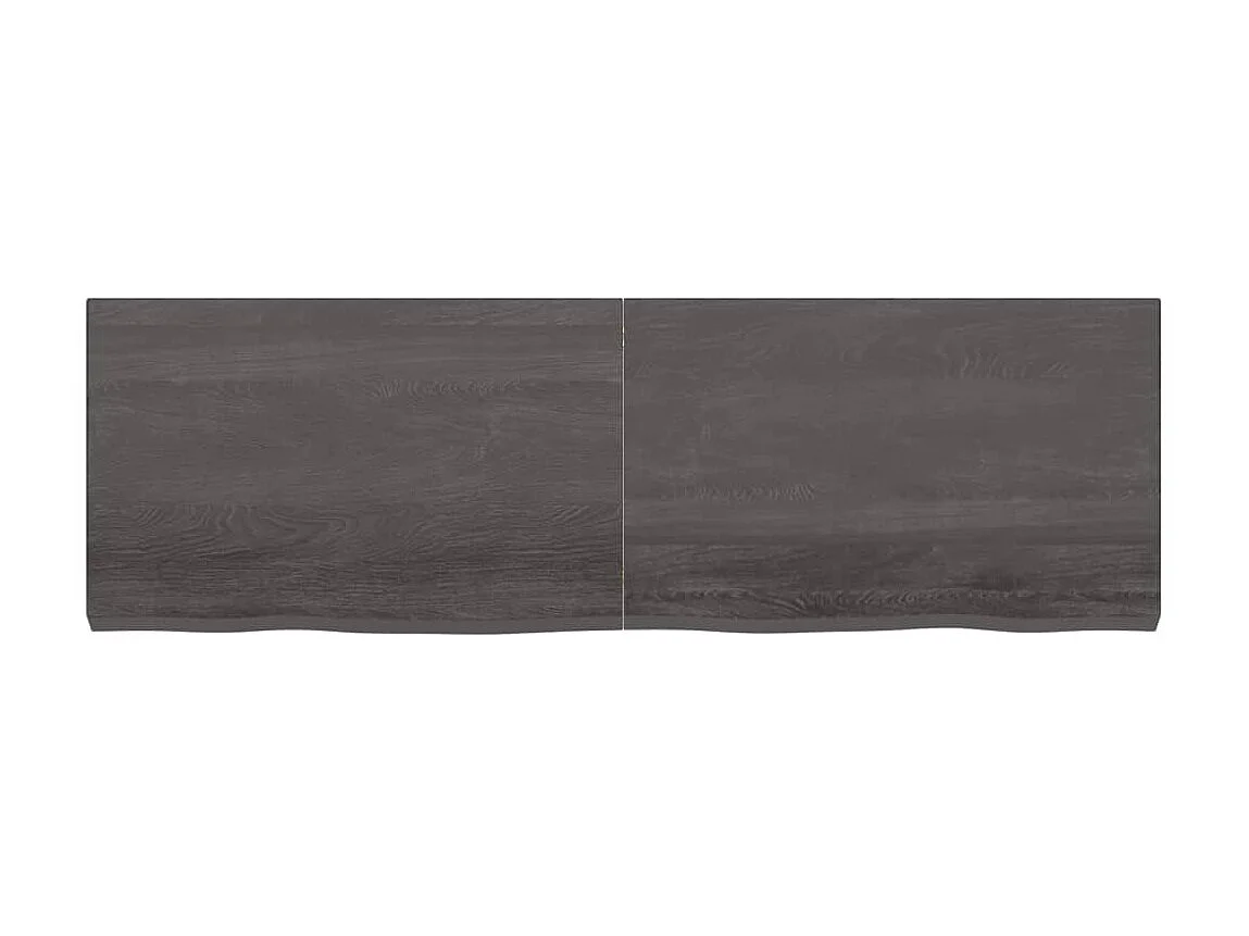 Étagère murale marron foncé bois chêne massif traité OFR66185 BonneVie Meuble