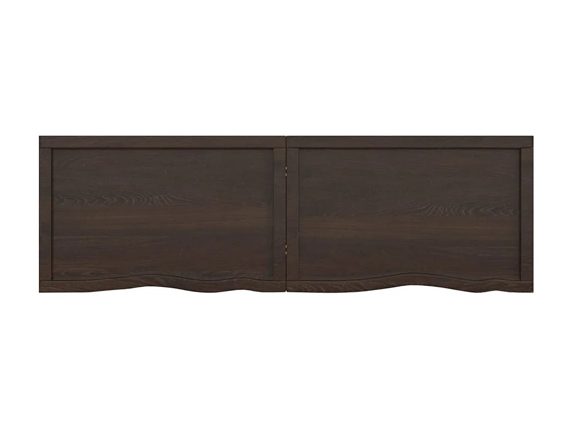 Étagère murale marron foncé bois chêne massif traité OFR66185 BonneVie Meuble