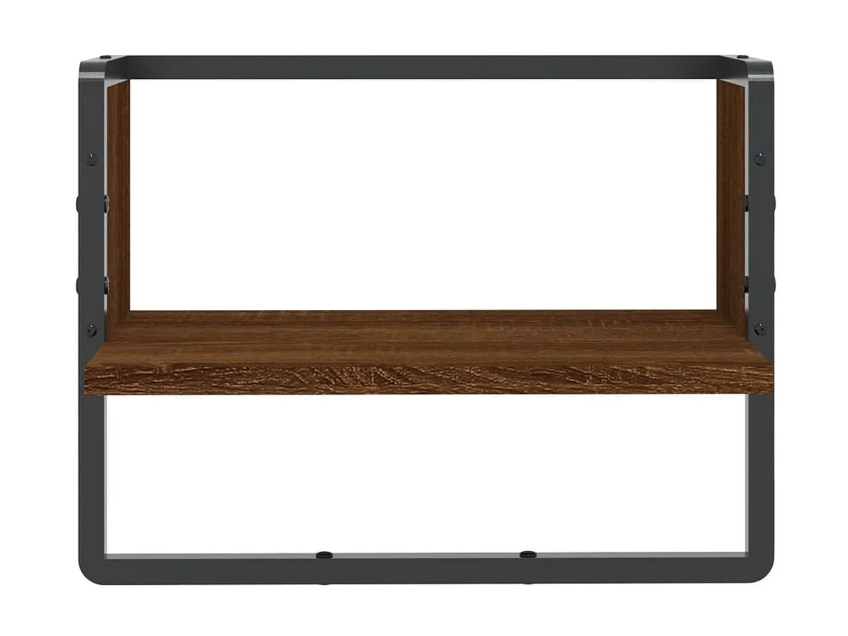 Étagère murale avec barre chêne marron 40x25x30 cm OFR34296 BonneVie Meuble