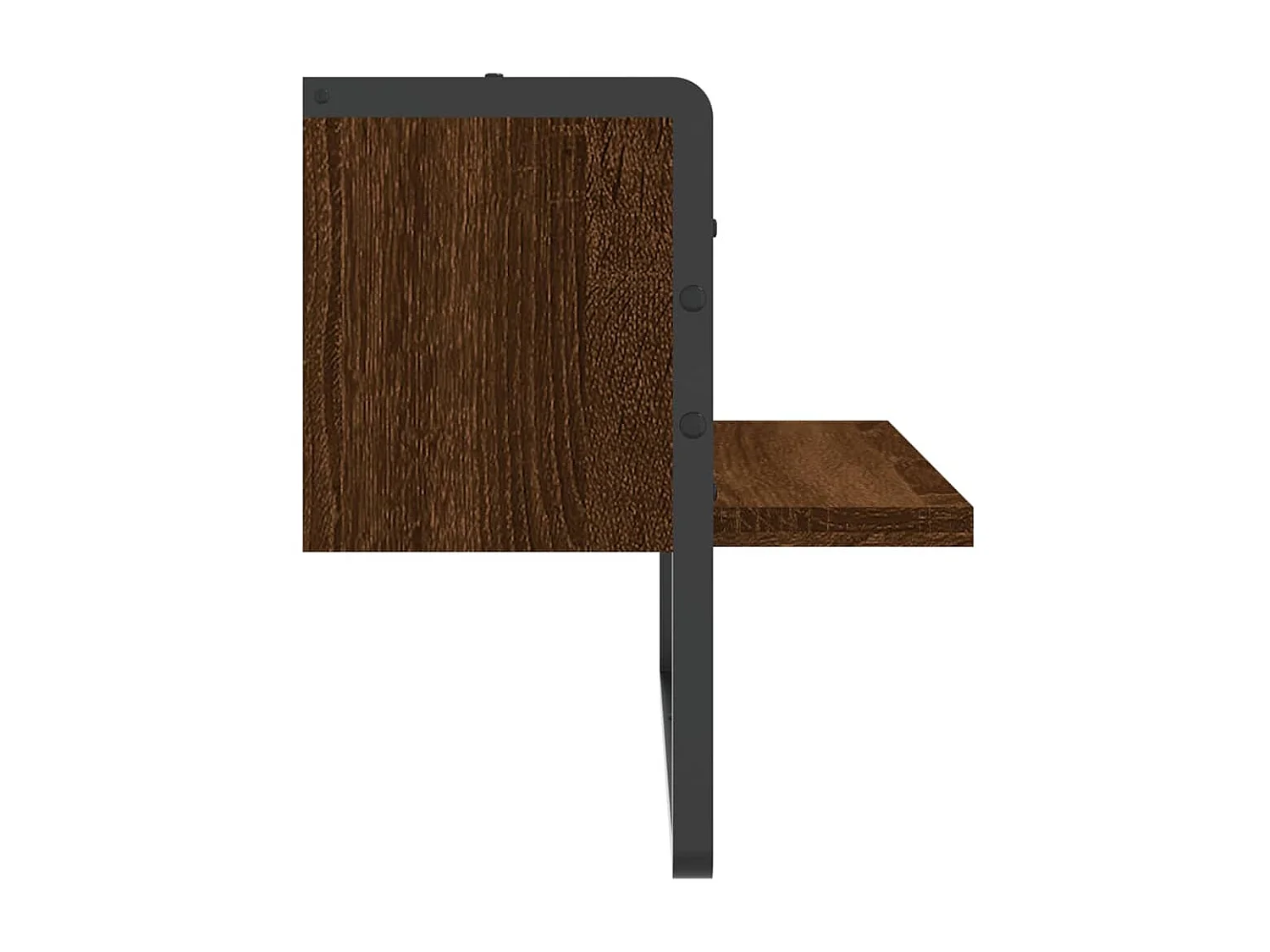 Étagère murale avec barre chêne marron 40x25x30 cm OFR34296 BonneVie Meuble