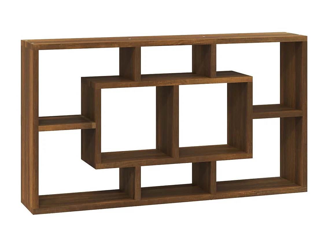 Étagère murale | Étagère murale | Support mural stable, pour Salon 8 compartiments Chêne marron SDD27813 BonneVie Meuble