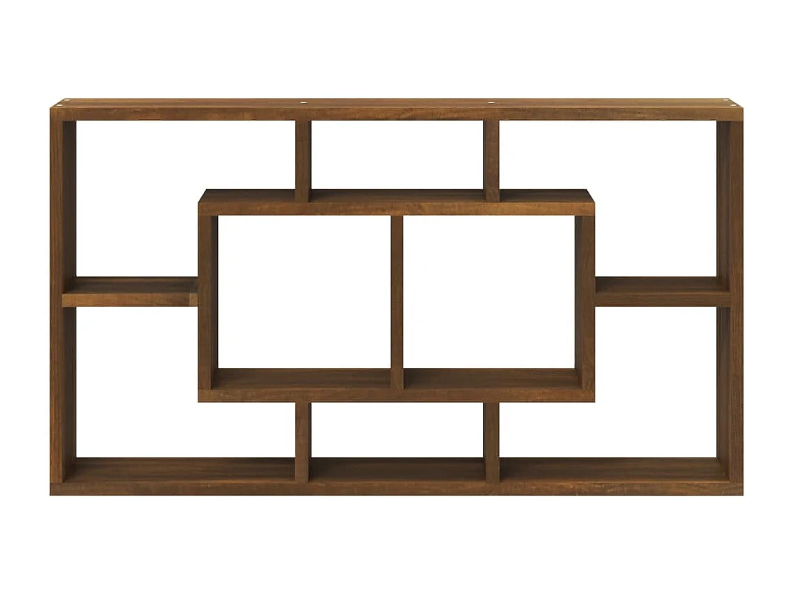 Étagère murale | Étagère murale | Support mural stable, pour Salon 8 compartiments Chêne marron SDD27813 BonneVie Meuble