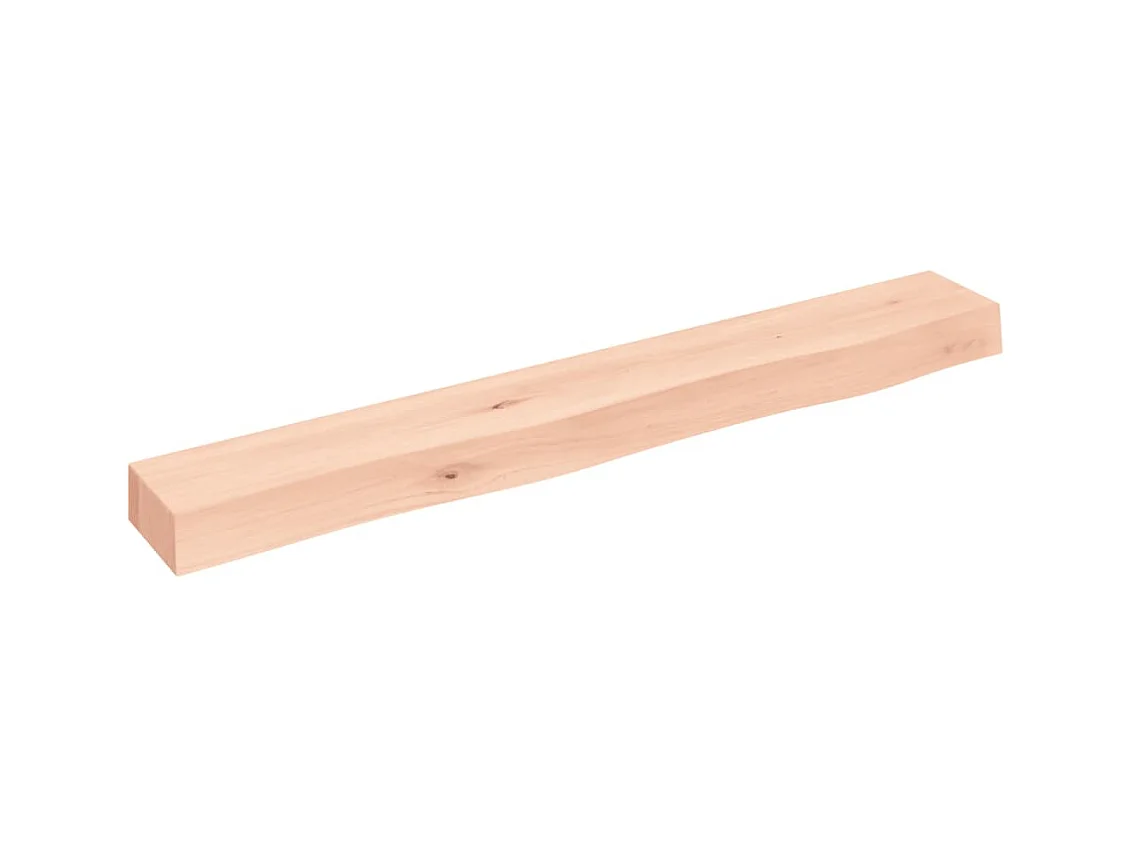 Étagère murale 80x10x6 cm bois de chêne massif non traité OFR16222 BonneVie Meuble