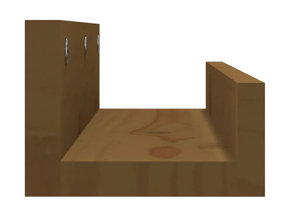 Étagères murales 2 pcs Marron miel 50x12x9cm Bois de pin massif OFR40152 BonneVie Meuble