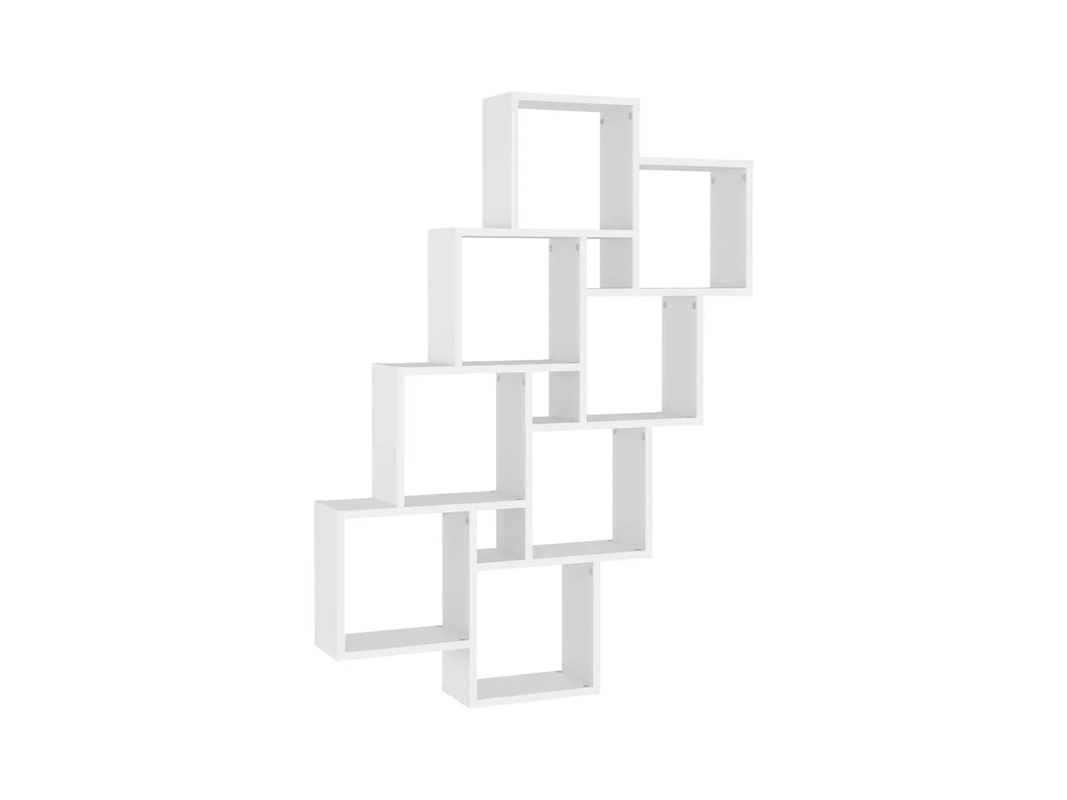 Étagère cube murale Blanc 90x15x119 cm Aggloméré OFR44632 BonneVie Meuble
