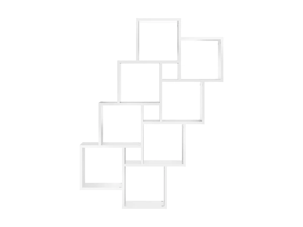 Étagère cube murale Blanc 90x15x119 cm Aggloméré OFR44632 BonneVie Meuble