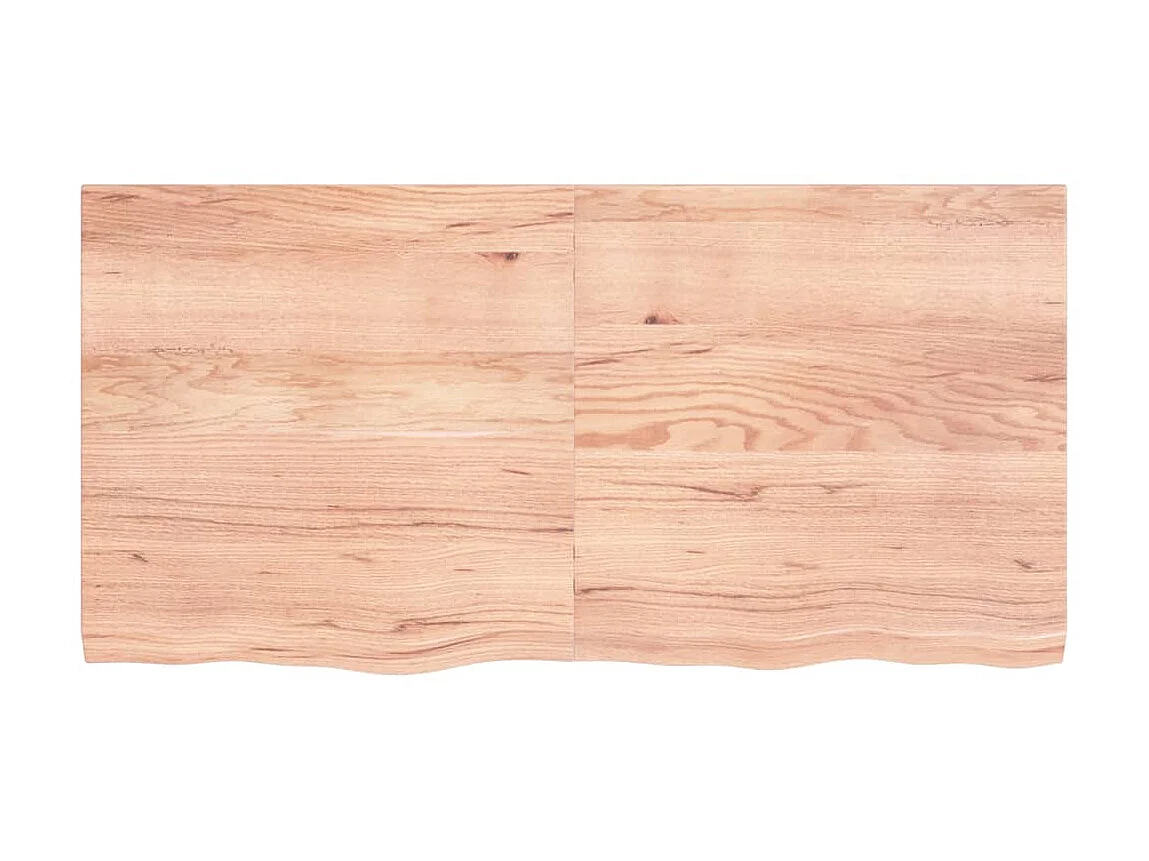 Étagère murale marron clair bois chêne massif traité OFR71176 BonneVie Meuble