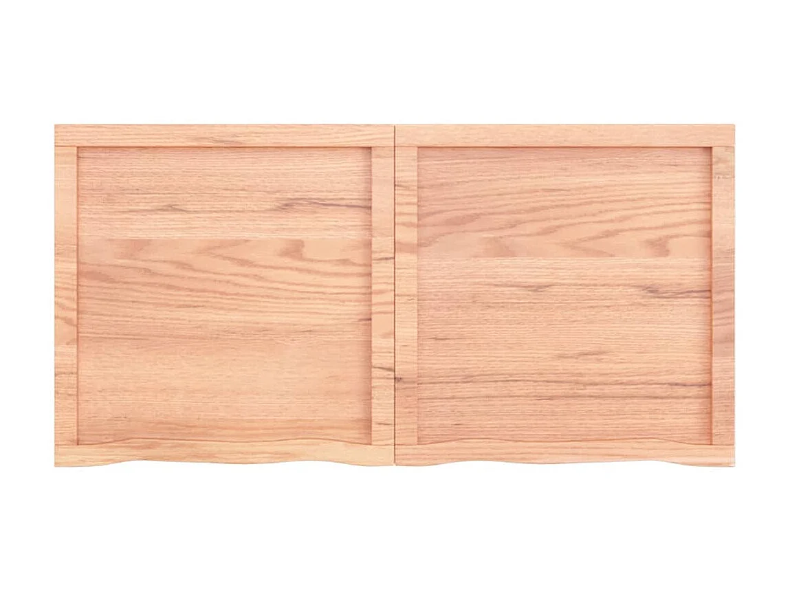 Étagère murale marron clair bois chêne massif traité OFR71176 BonneVie Meuble