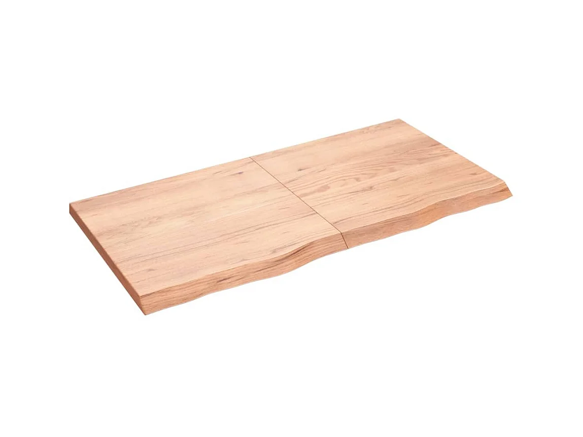 Étagère murale marron clair bois chêne massif traité OFR71176 BonneVie Meuble