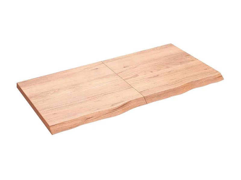 Estante pared madera roble tratada marrón claro 120x60x(2-4) cm ES31549