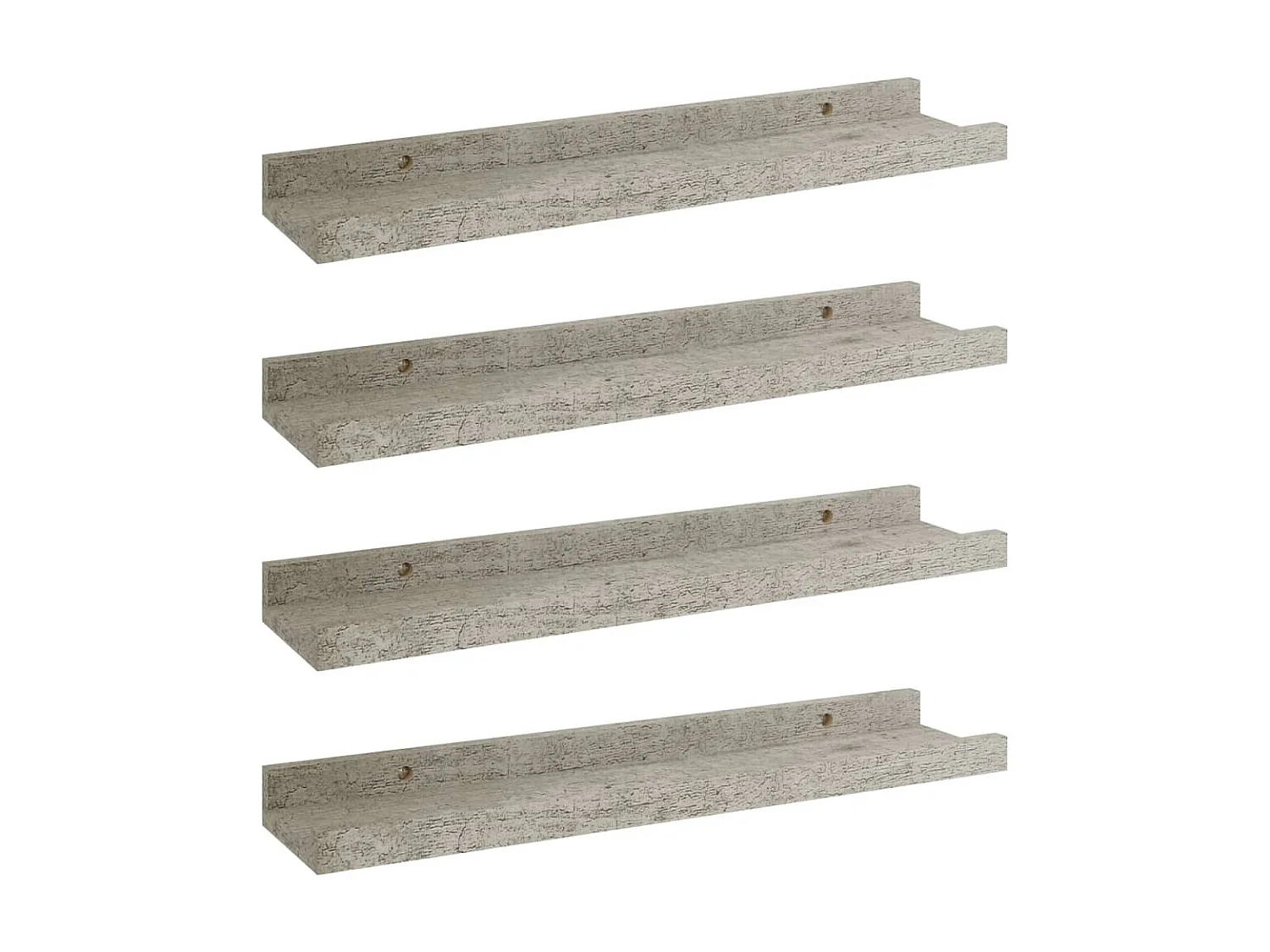 Étagères murales 4 pcs Gris béton 40x9x3 cm OFR94598 BonneVie Meuble