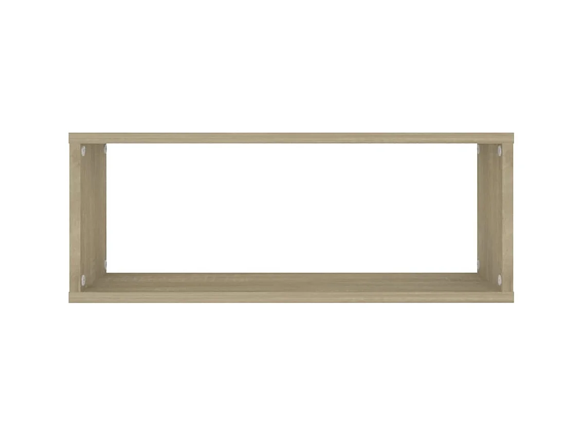 Étagères cube murales 2 pcs Chêne sonoma 60x15x23 cm Aggloméré OFR54345 BonneVie Meuble
