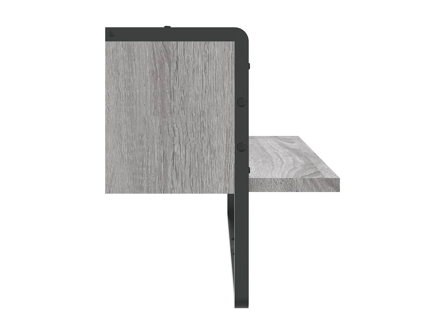Étagère murale avec barre sonoma gris 65x25x30 cm OFR59801 BonneVie Meuble