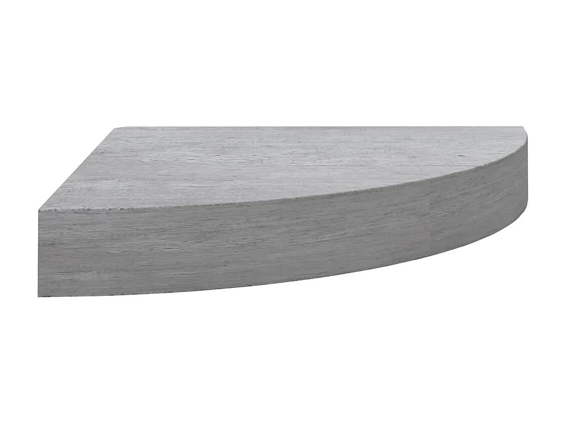 Prateleira de canto parede 25x25x3,8 cm MDF cinzento cimento PT930630