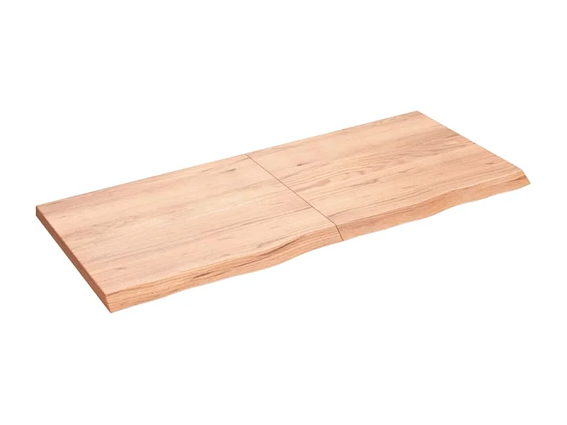 Étagère murale marron clair bois chêne massif traité OFR12662 BonneVie Meuble