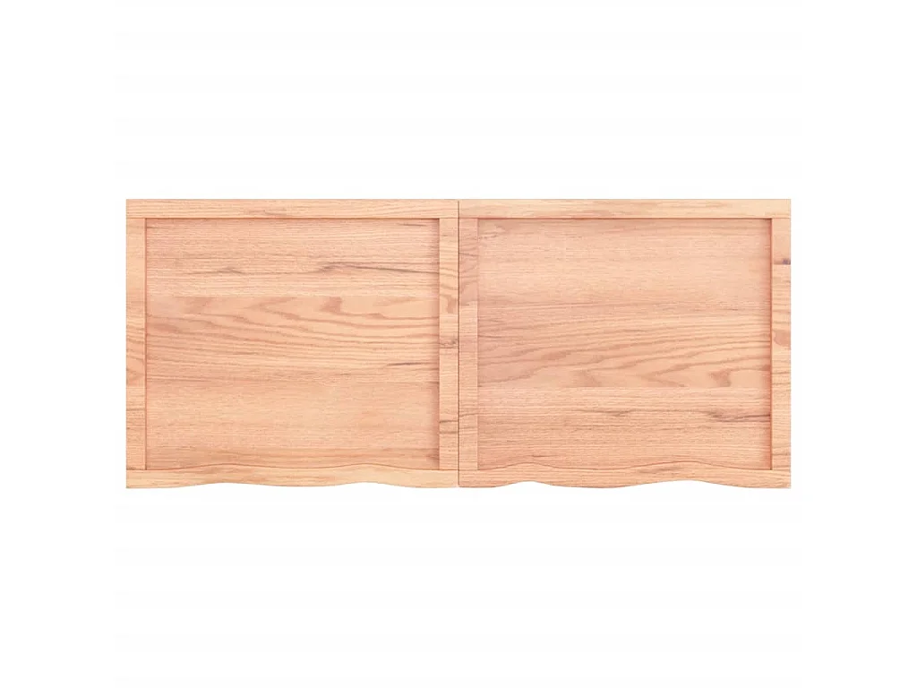 Étagère murale marron clair bois chêne massif traité OFR12662 BonneVie Meuble